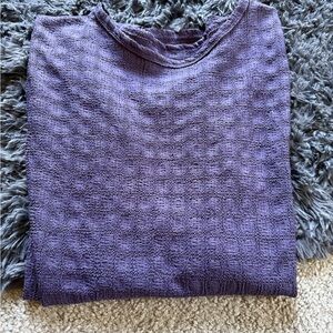 SHEIN Curve Textured Knit Top in Purple